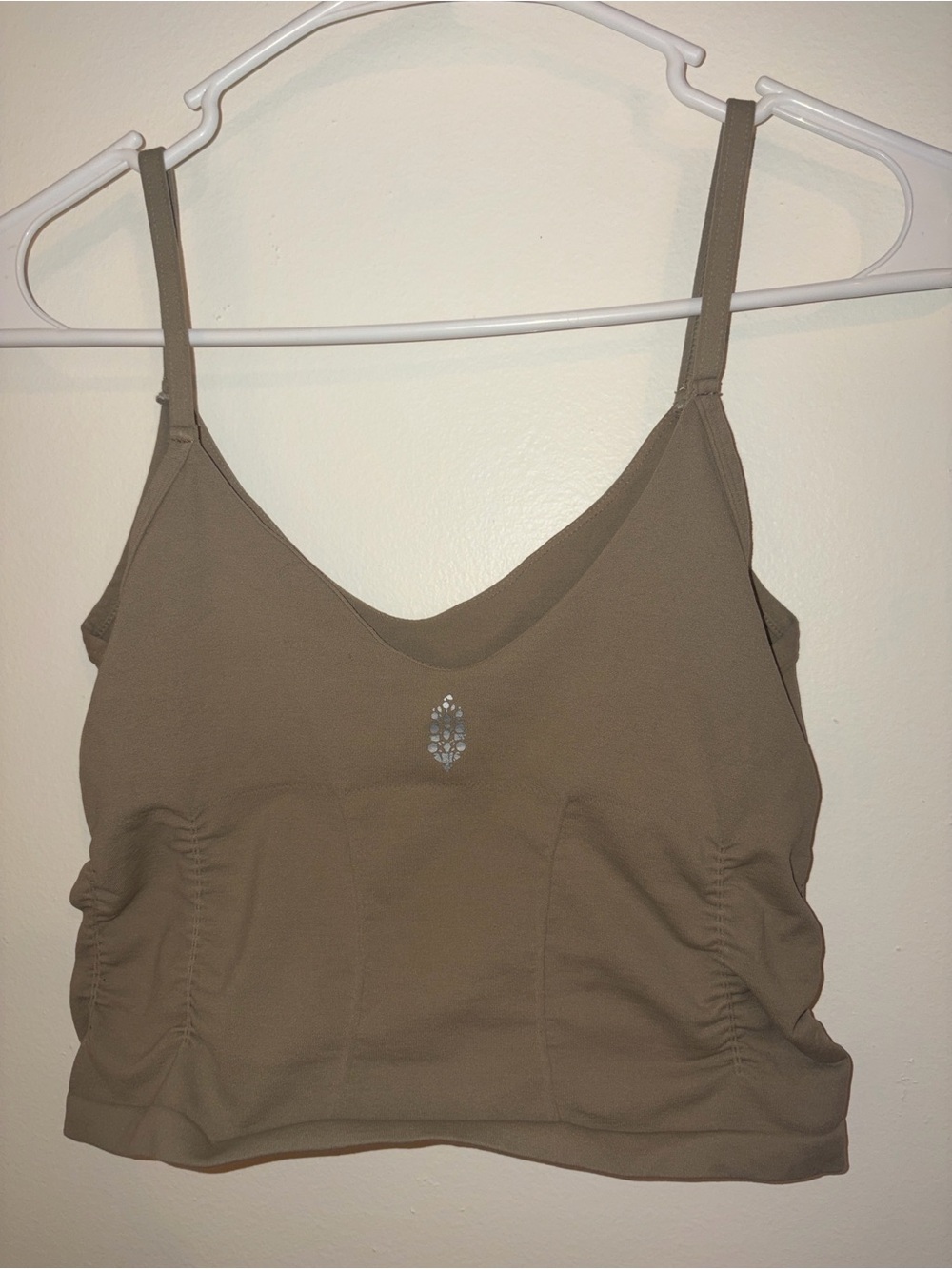 FP Movement by Free People Brown V-Neck Seamless Crop Cami
